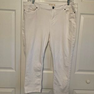 J. Jill Authentic Fit Slim Ankle White Jeans Size 18